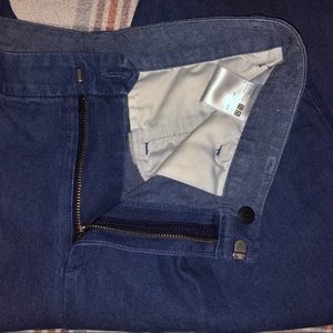 women’s UNIQLO cotton denim trousers